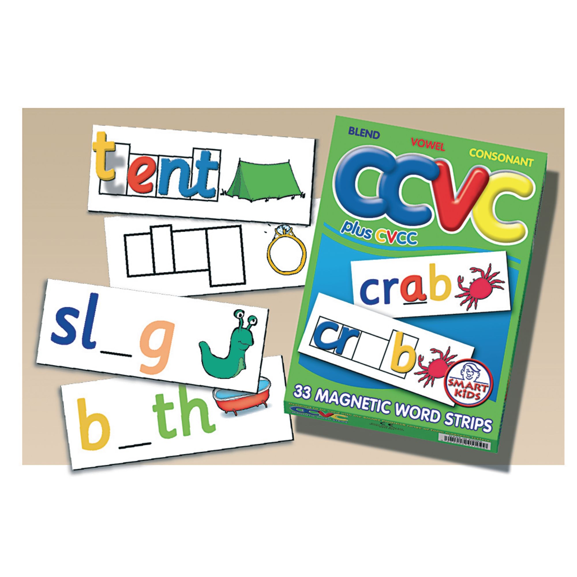 CCVC Word Strips Pack of 33
